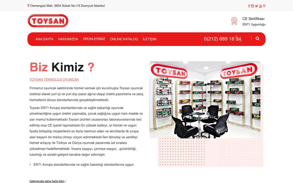 TOYSAN TEKNOLOJİ OYUNCAK GIDA İNŞAAT SANAYİ VE TİC. LTD. ŞTİ masaüstü görünümü