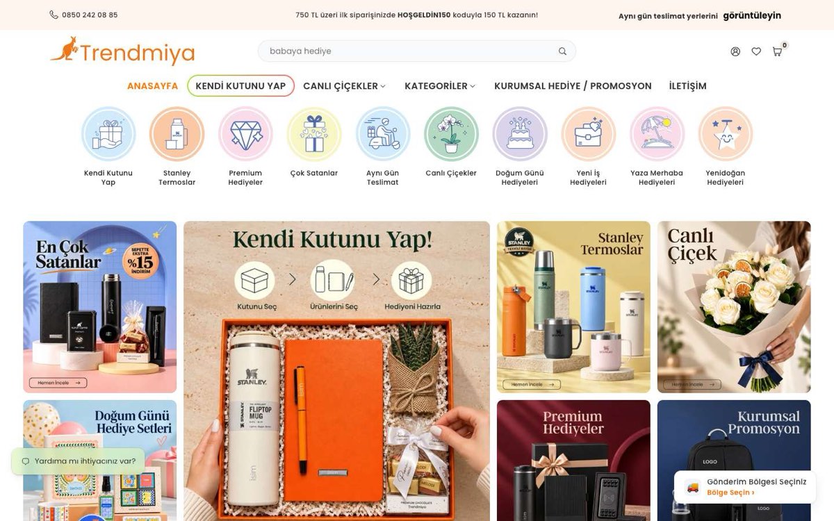 TRENDMİYA İNTERNET HİZ.TİC.LTD.ŞTİ. masaüstü görünümü