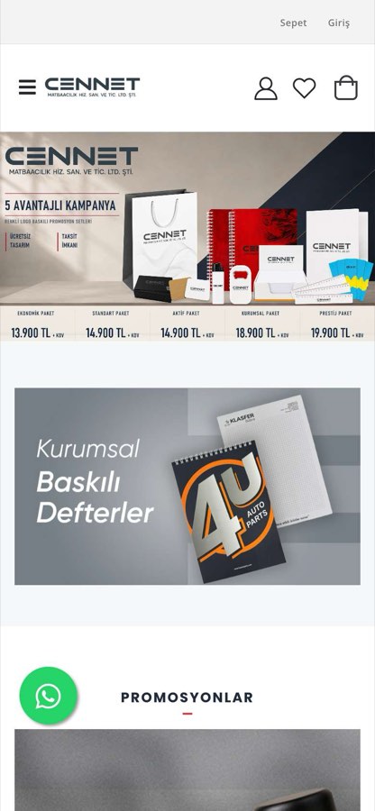 CENNET MATB.HİZ.SAN.VE TİC.LTD.ŞTİ. telefon görünümü