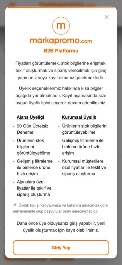 ERHAS TÜK.MALL.TİC.A.Ş.(MARKA PROMO) telefon görünümü
