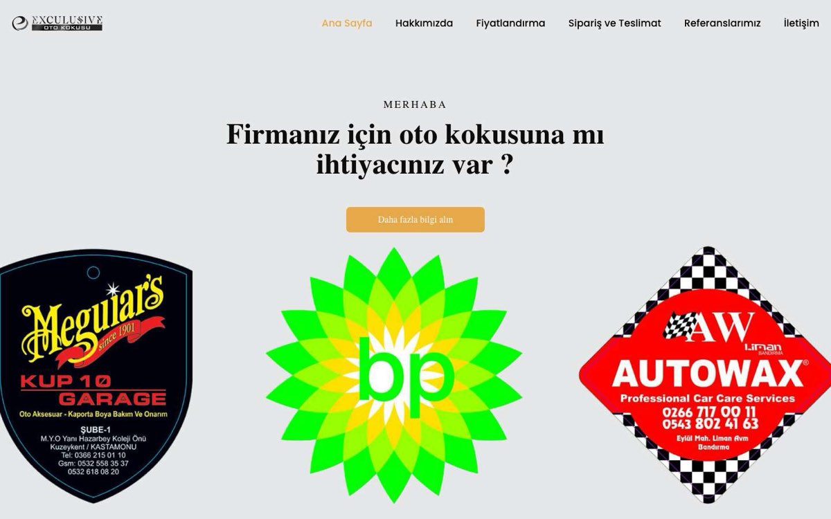 EXCLUSİVE OTO KOKUSU SAN. VE TİC. LTD. ŞTİ. masaüstü görünümü