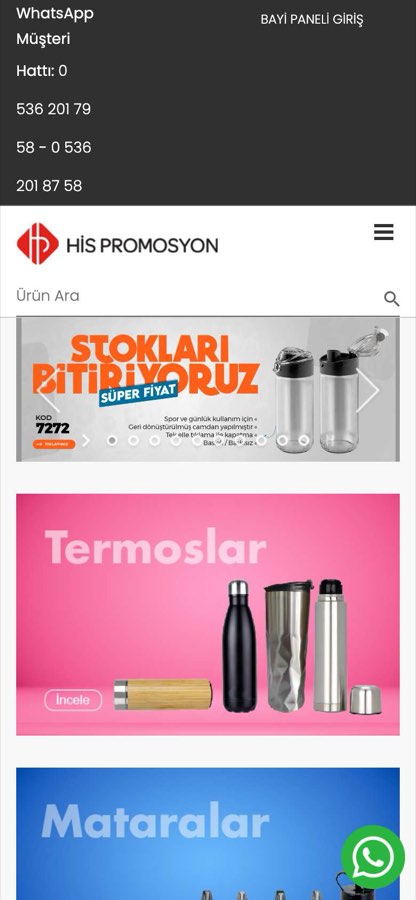 HİS PROMOSYON ÜRÜN İTH.İHR.TİC.SAN.LTD.ŞTİ. telefon görünümü