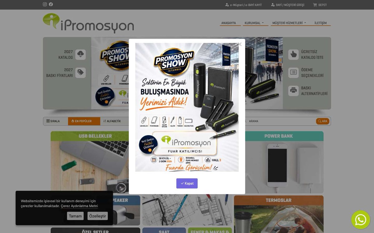 İ PROMOSYON REKLAM SAN.VE TİC.LTD.ŞTİ. masaüstü görünümü