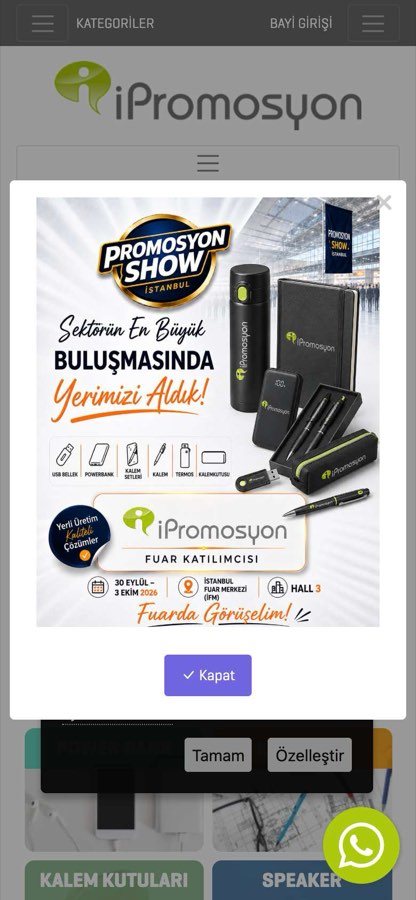İ PROMOSYON REKLAM SAN.VE TİC.LTD.ŞTİ. telefon görünümü