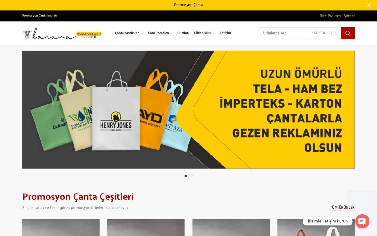 KARACA PROMOSYON ÇANTA LTD.ŞTİ. masaüstü görünümü