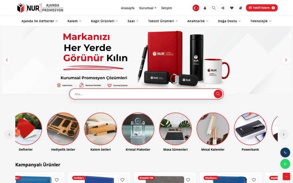 NUR AJANDA MATB.PROM.SAN.VE TİC.LTD.ŞTİ. masaüstü görünümü