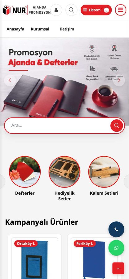 NUR AJANDA MATB.PROM.SAN.VE TİC.LTD.ŞTİ. telefon görünümü