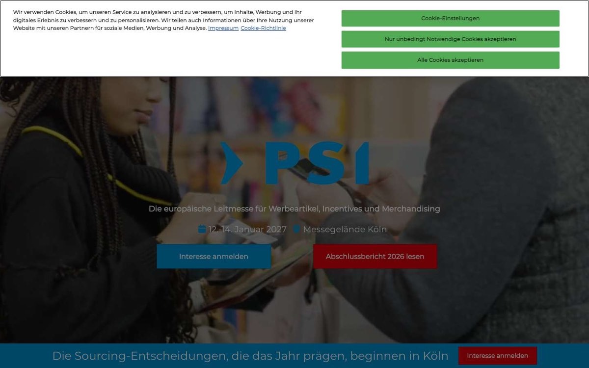 PSI PROMOTIONAL PRODUCT SERVICE INSTITUTE GMBH masaüstü görünümü