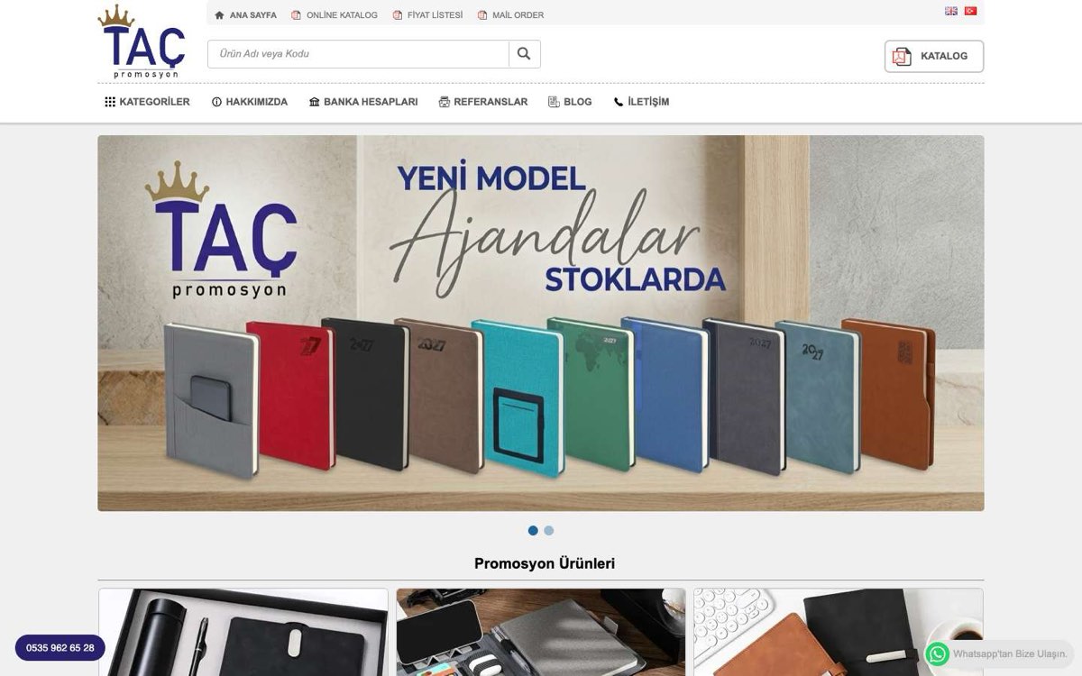 TAÇ PROMOSYON TANITIM VE MATB.HİZ.SAN.TİC.LTD.ŞTİ. masaüstü görünümü